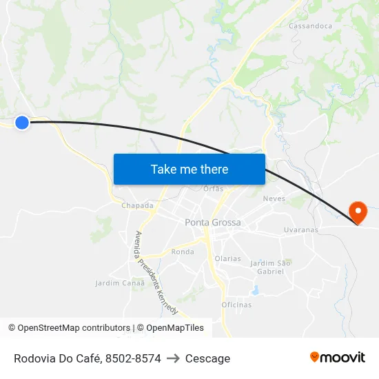 Rodovia Do Café, 8502-8574 to Cescage map