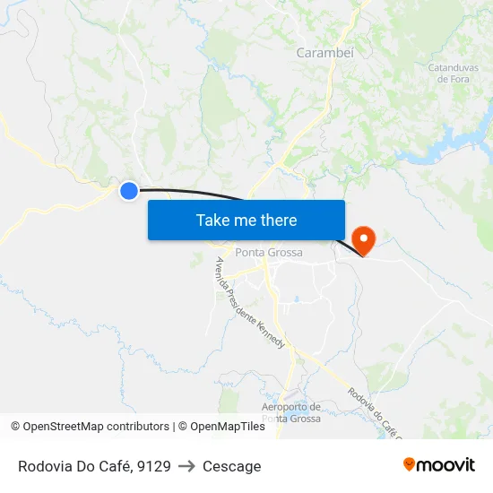 Rodovia Do Café, 9129 to Cescage map