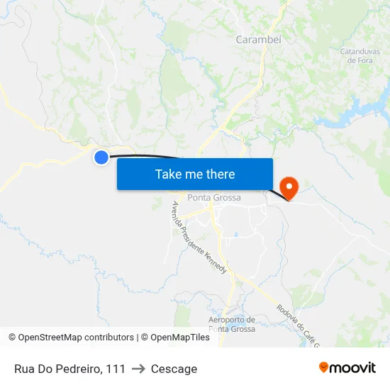 Rua Do Pedreiro, 111 to Cescage map