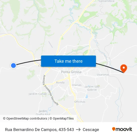 Rua Bernardino De Campos, 435-543 to Cescage map