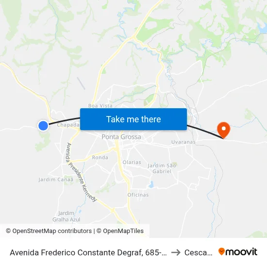 Avenida Frederico Constante Degraf, 685-809 to Cescage map