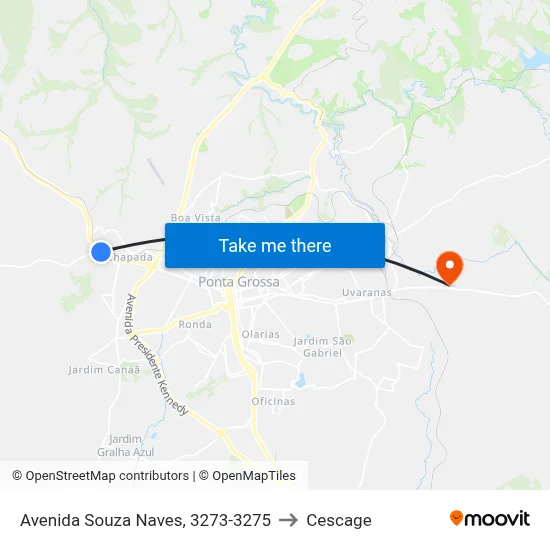 Avenida Souza Naves, 3273-3275 to Cescage map