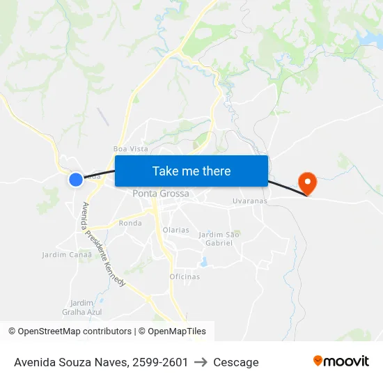 Avenida Souza Naves, 2599-2601 to Cescage map