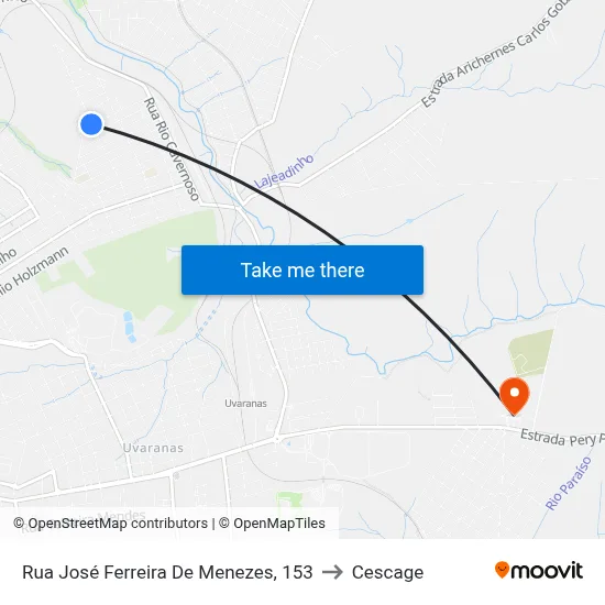 Rua José Ferreira De Menezes, 153 to Cescage map