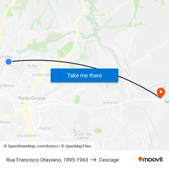 Rua Francisco Otaviano, 1895-1963 to Cescage map
