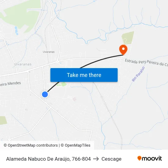 Alameda Nabuco De Araújo, 766-804 to Cescage map