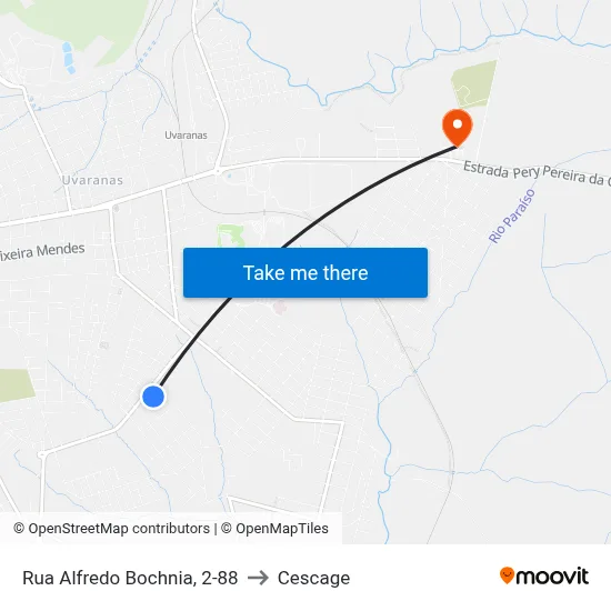 Rua Alfredo Bochnia, 2-88 to Cescage map