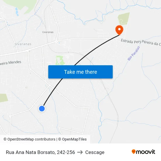 Rua Ana Nata Borsato, 242-256 to Cescage map