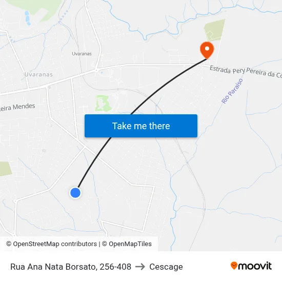 Rua Ana Nata Borsato, 256-408 to Cescage map