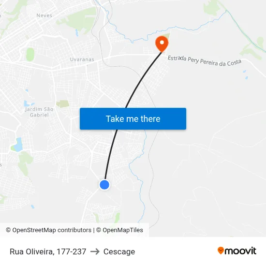 Rua Oliveira, 177-237 to Cescage map