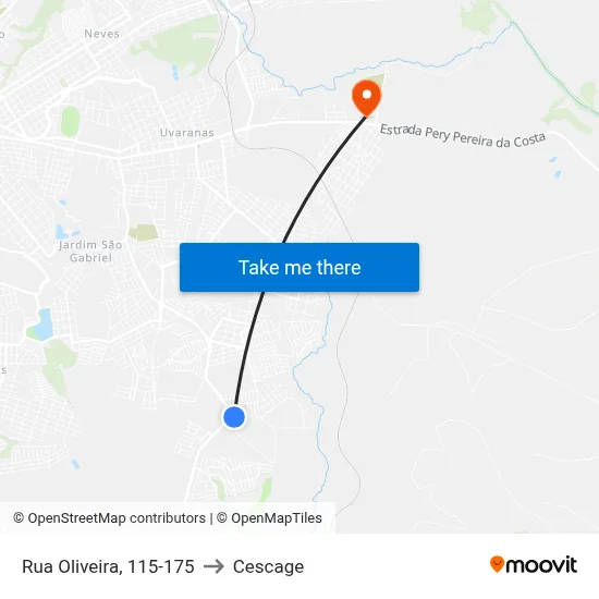 Rua Oliveira, 115-175 to Cescage map