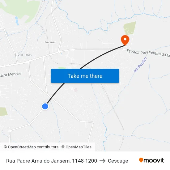 Rua Padre Arnaldo Jansem, 1148-1200 to Cescage map