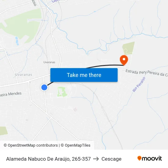 Alameda Nabuco De Araújo, 265-357 to Cescage map