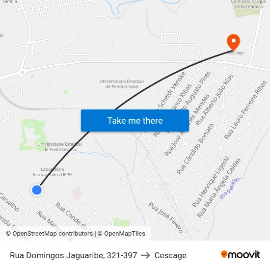 Rua Domingos Jaguaribe, 321-397 to Cescage map