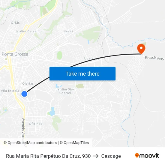 Rua Maria Rita Perpétuo Da Cruz, 930 to Cescage map
