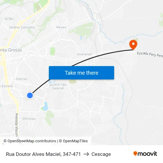 Rua Doutor Alves Maciel, 347-471 to Cescage map