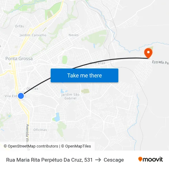 Rua Maria Rita Perpétuo Da Cruz, 531 to Cescage map