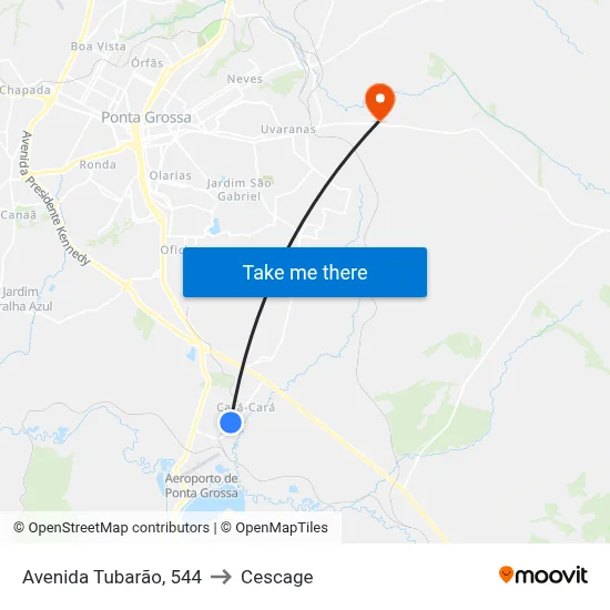 Avenida Tubarão, 544 to Cescage map