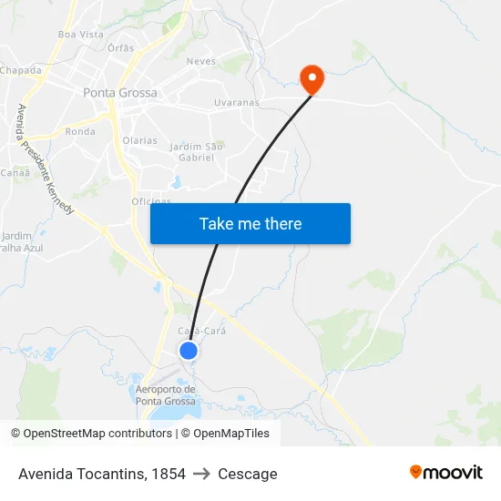 Avenida Tocantins, 1854 to Cescage map