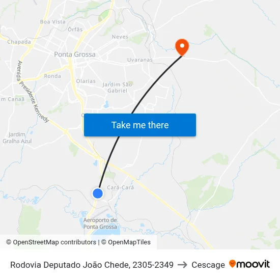 Rodovia Deputado João Chede, 2305-2349 to Cescage map