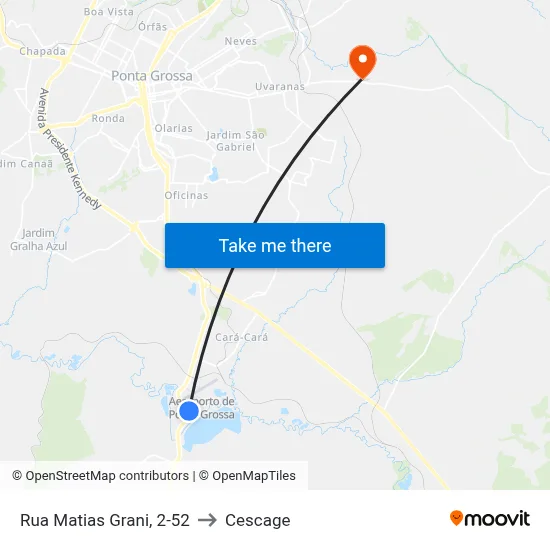 Rua Matias Grani, 2-52 to Cescage map