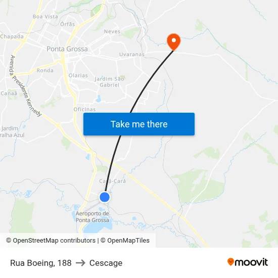 Rua Boeing, 188 to Cescage map