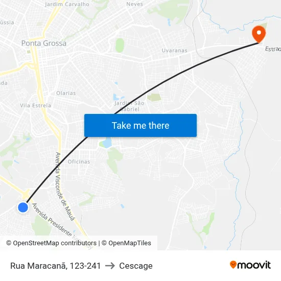 Rua Maracanã, 123-241 to Cescage map
