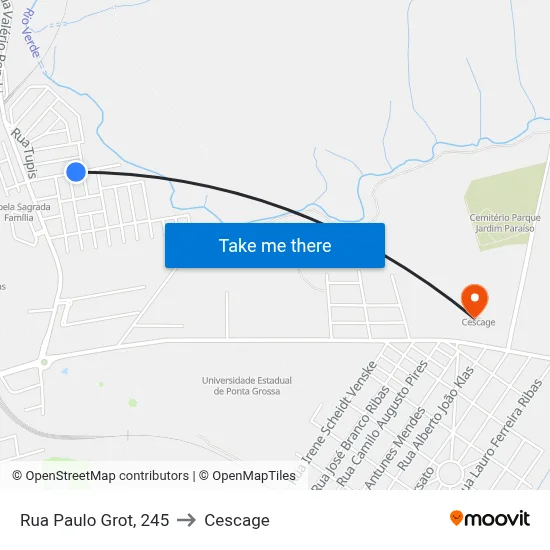 Rua Paulo Grot, 245 to Cescage map