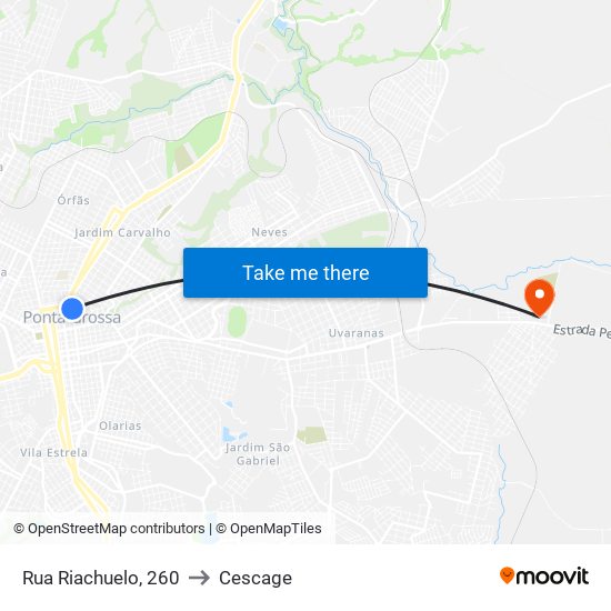 Rua Riachuelo, 260 to Cescage map