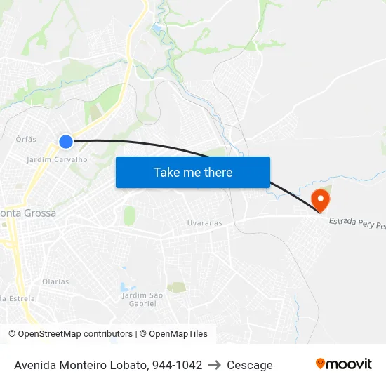 Avenida Monteiro Lobato, 944-1042 to Cescage map