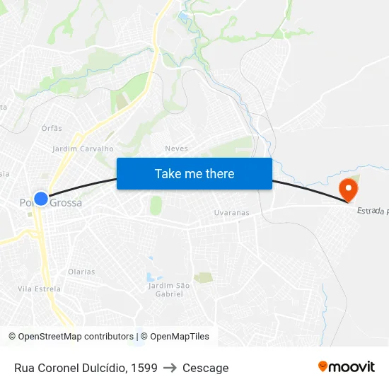 Rua Coronel Dulcídio, 1599 to Cescage map