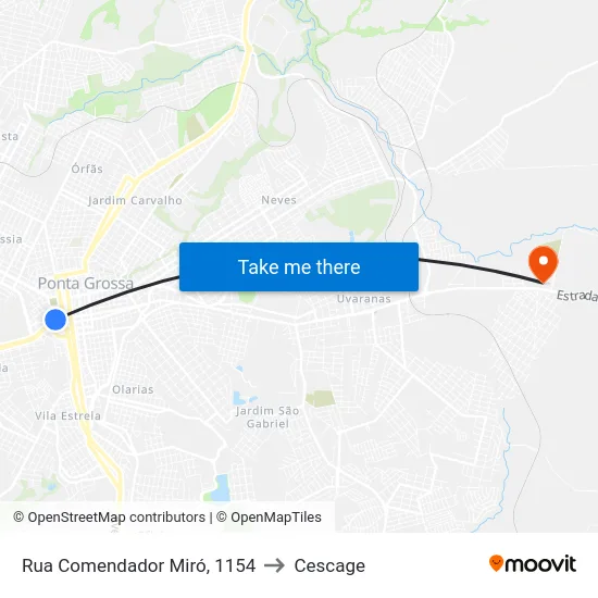 Rua Comendador Miró, 1154 to Cescage map