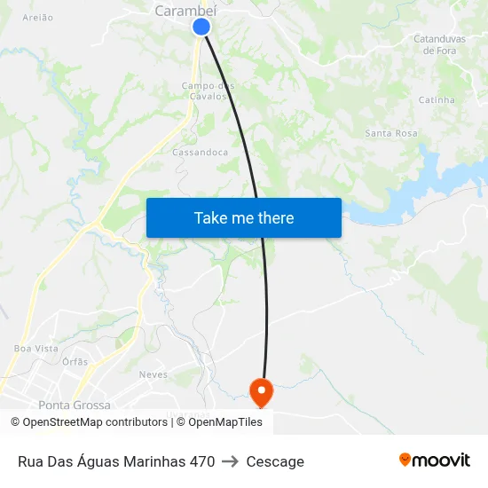 Rua Das Águas Marinhas 470 to Cescage map