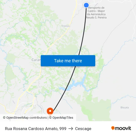 Rua Rosana Cardoso Amato, 999 to Cescage map