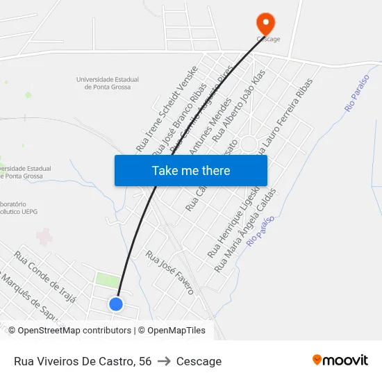 Rua Viveiros De Castro, 56 to Cescage map