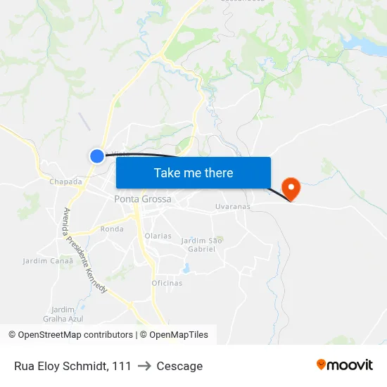 Rua Eloy Schmidt, 111 to Cescage map