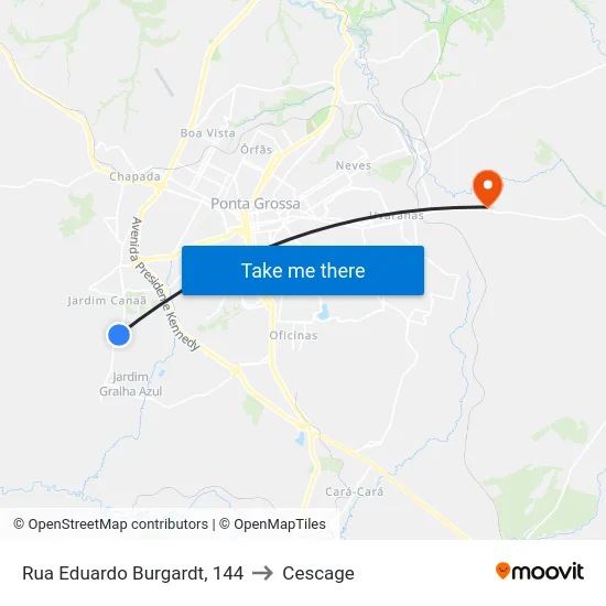 Rua Eduardo Burgardt, 144 to Cescage map