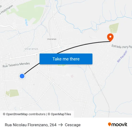 Rua Nicolau Florenzano, 264 to Cescage map