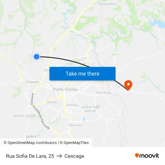Rua Sofia De Lara, 25 to Cescage map
