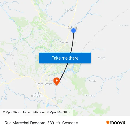 Rua Marechal Deodoro, 830 to Cescage map