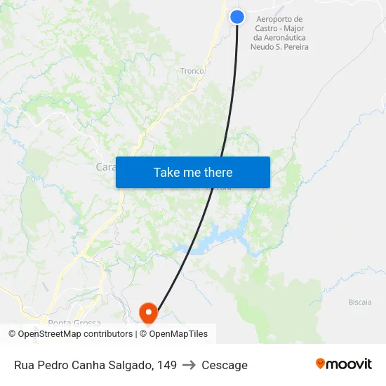 Rua Pedro Canha Salgado, 149 to Cescage map