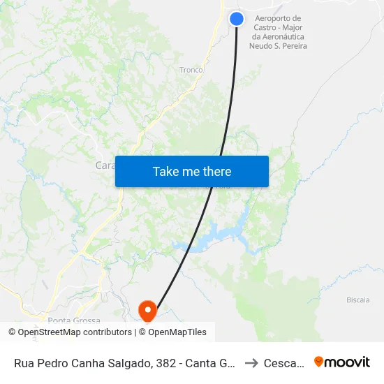 Rua Pedro Canha Salgado, 382 - Canta Galo to Cescage map