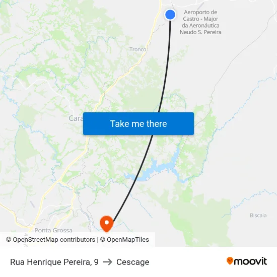 Rua Henrique Pereira, 9 to Cescage map