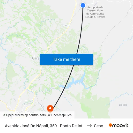 Avenida José De Nápoli, 350 - Ponto De Integração 41 to Cescage map