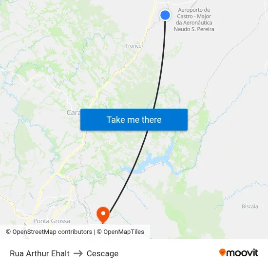 Rua Arthur Ehalt to Cescage map