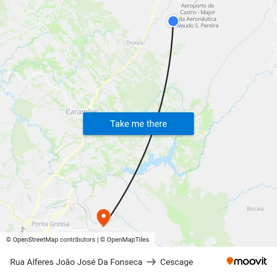 Rua Alferes João José Da Fonseca to Cescage map
