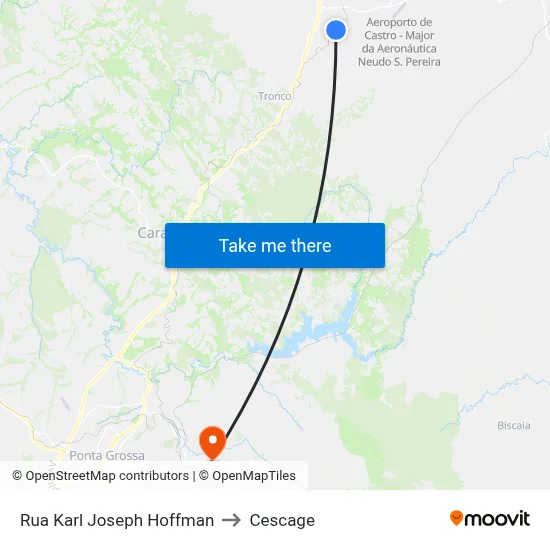 Rua Karl Joseph Hoffman to Cescage map