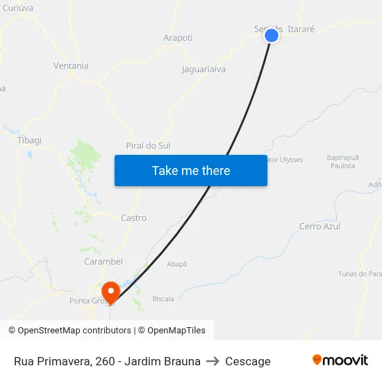 Rua Primavera, 260 - Jardim Brauna to Cescage map