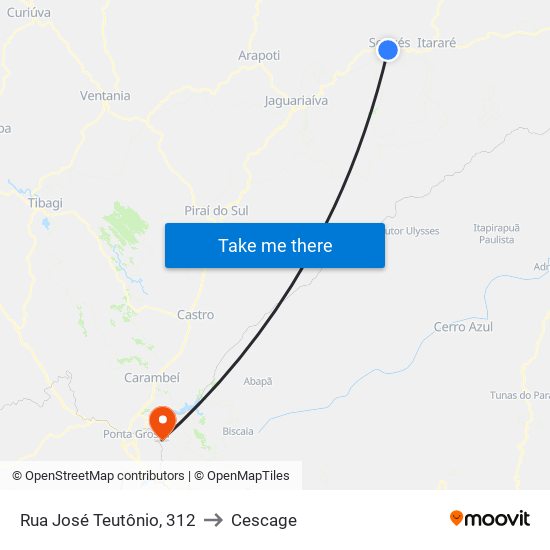 Rua José Teutônio, 312 to Cescage map