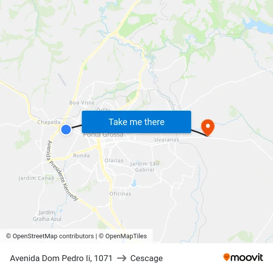 Avenida Dom Pedro Ii, 1071 to Cescage map
